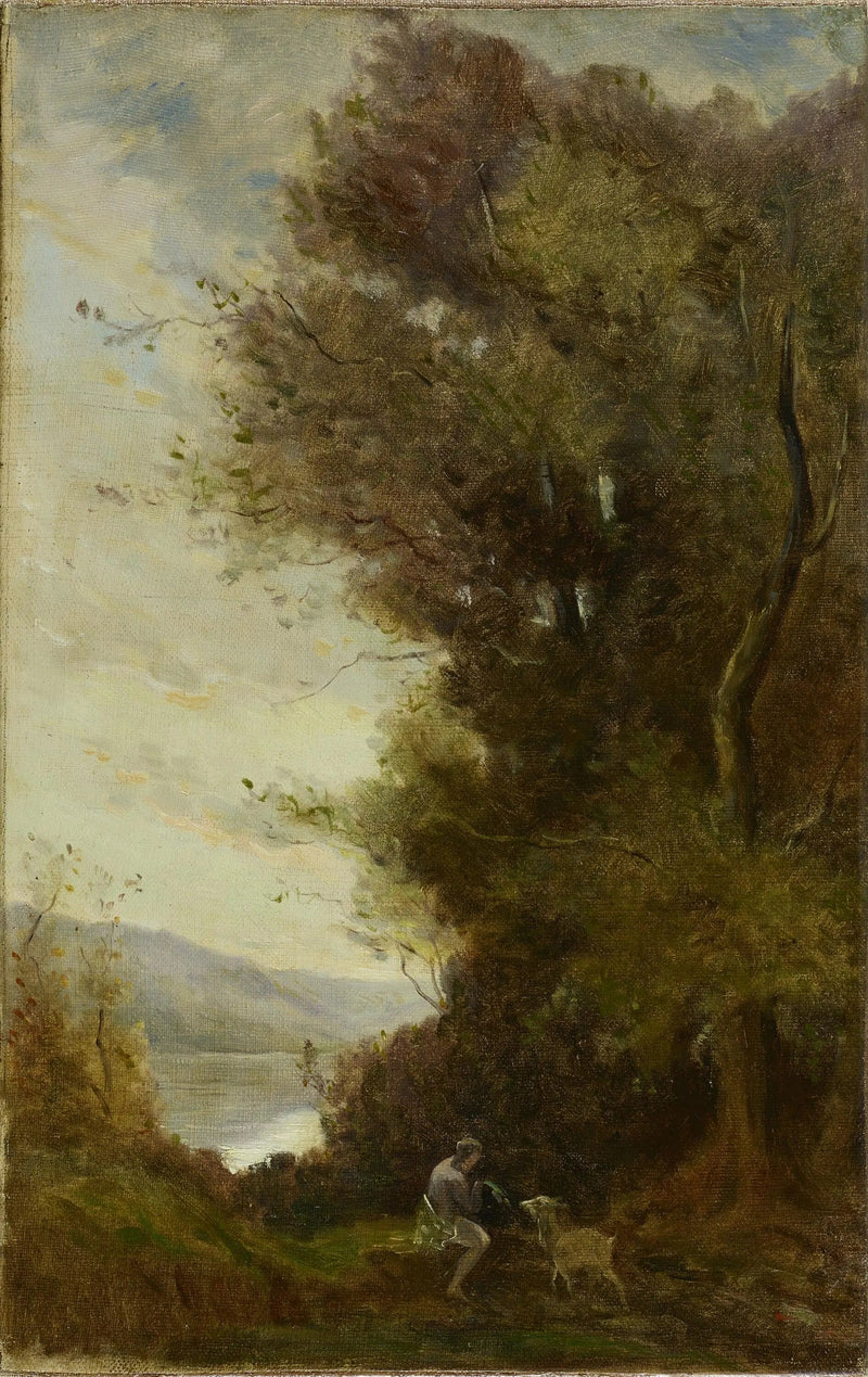 Boerentafereel - Jean-Baptiste Camille Corot