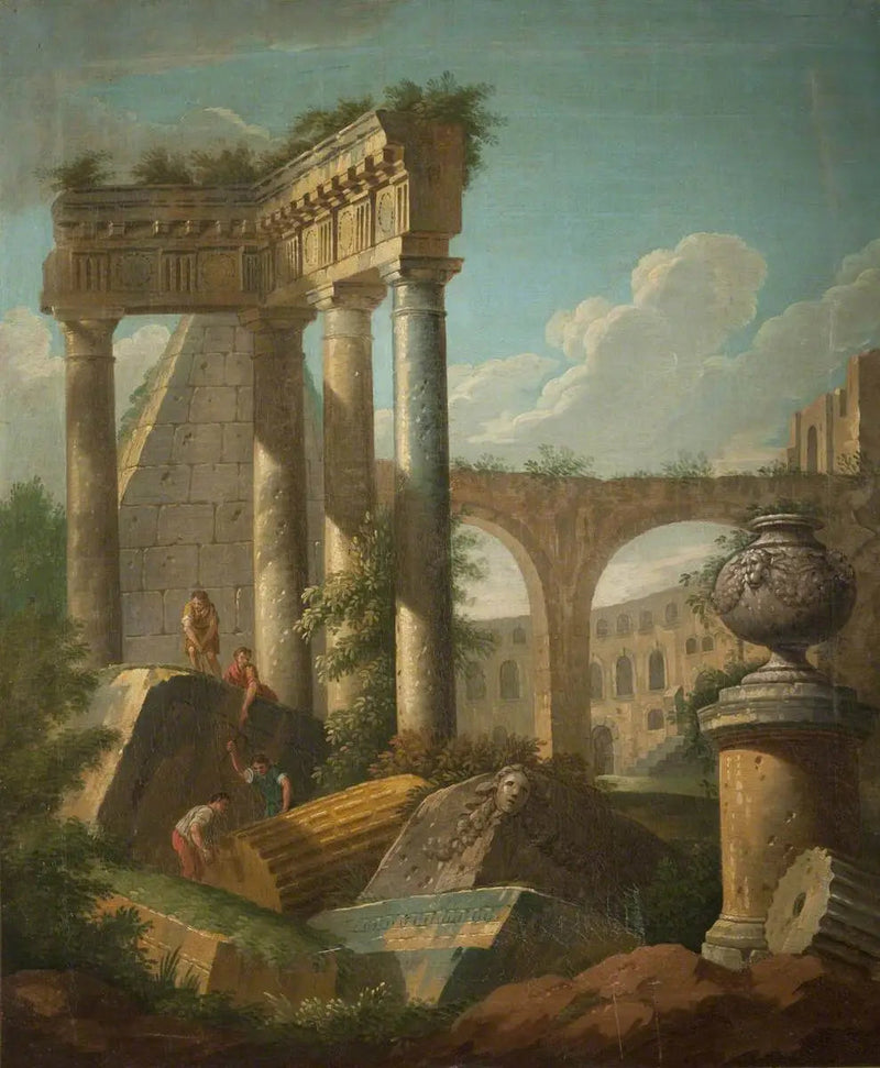 Klassieke scène (Tempel in puin) - Giovanni Paolo Panini

Source:
Scène classique (Temple en ruine) - Giovanni Paolo Panini
