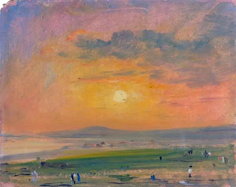 Kustscène in Brighton, avond - John Constable