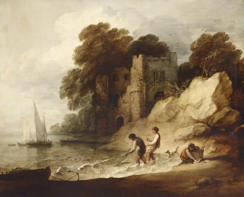 Kustlandschap met rotsen, een kasteel in ruïne, boten en vissers - Thomas Gainsborough

Source:
Scène côtière rocheuse avec château en ruine, bateaux et pêcheurs - Thomas Gainsborough