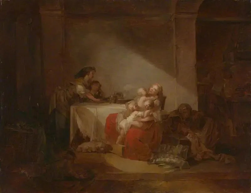 Interieur scène - Jean-Honoré Fragonard
