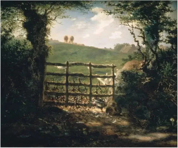Landschap scène met stijl - Jean-François Millet