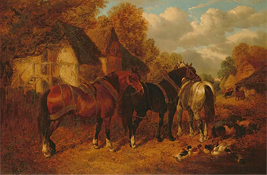 Boerderijscène met trekpaarden - John Frederick Herring, Sr.

Source:
Scène de ferme avec des chevaux de trait - John Frederick Herring, Sr.