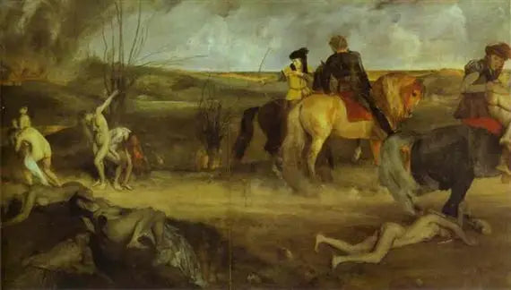 Oorlogs scène in de Middeleeuwen - Edgar Degas