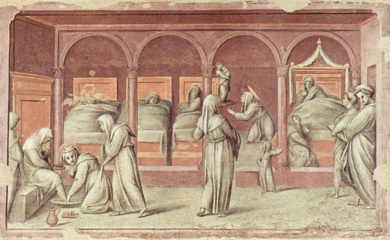 Levensscène in het ziekenhuis - Pontormo