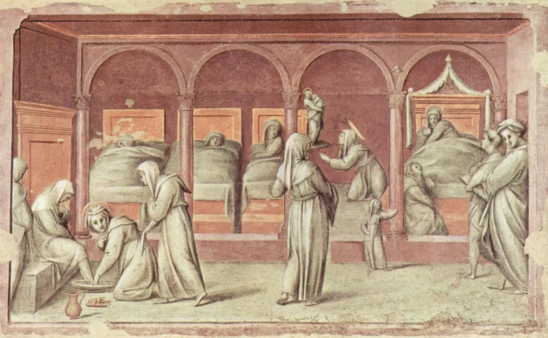 Levensscène in het ziekenhuis - Pontormo