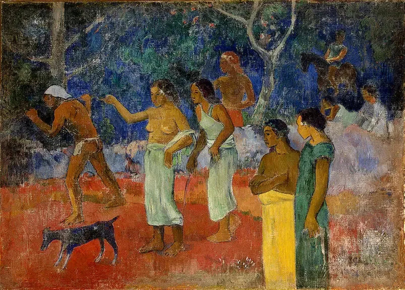 Scène van het Tahitiaanse leven - Paul Gauguin