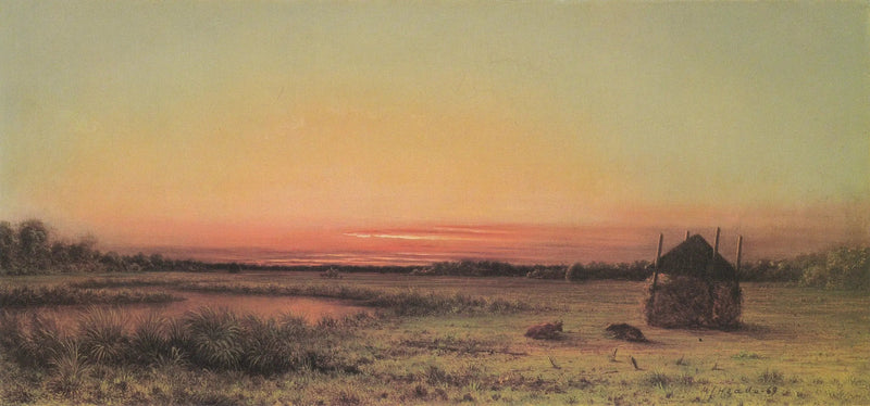 Moeraslandschap: twee runderen in een veld - Martin Johnson Heade

Source:
Scène de marais : deux bovins dans un champ - Martin Johnson Heade