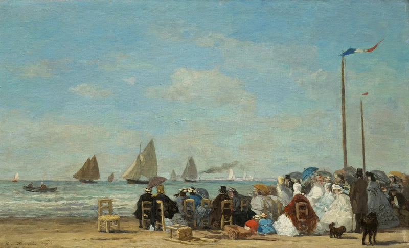 Strandscène in Trouville - Eugène Boudin