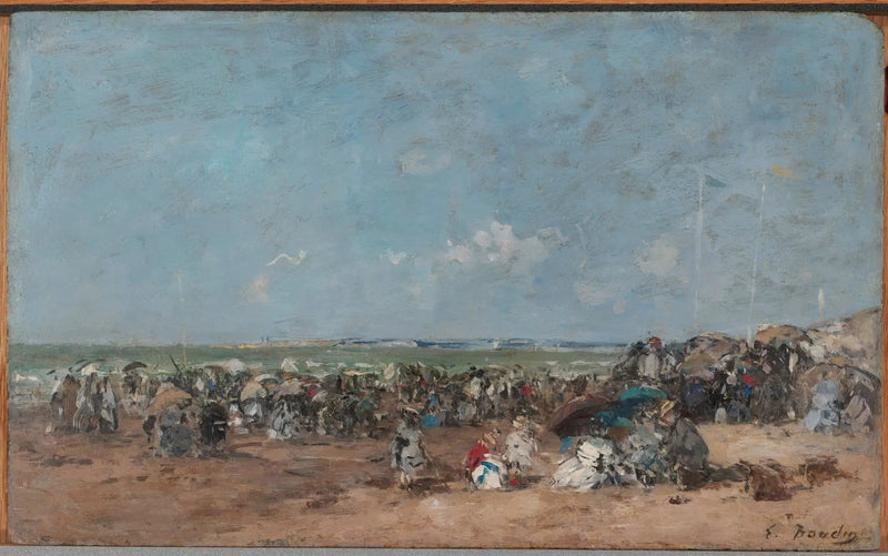 Strandscène in Trouville - Eugène Boudin