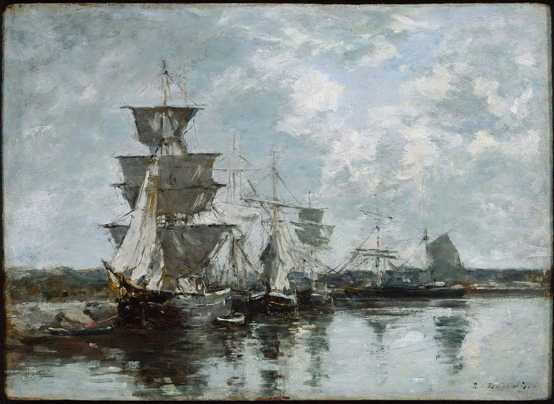 Haven scène - Eugène Boudin