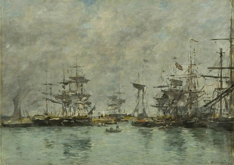 Haven scène - Eugène Boudin