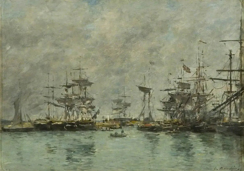 Haven scène - Eugène Boudin