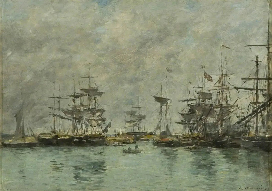 Haven scène - Eugène Boudin