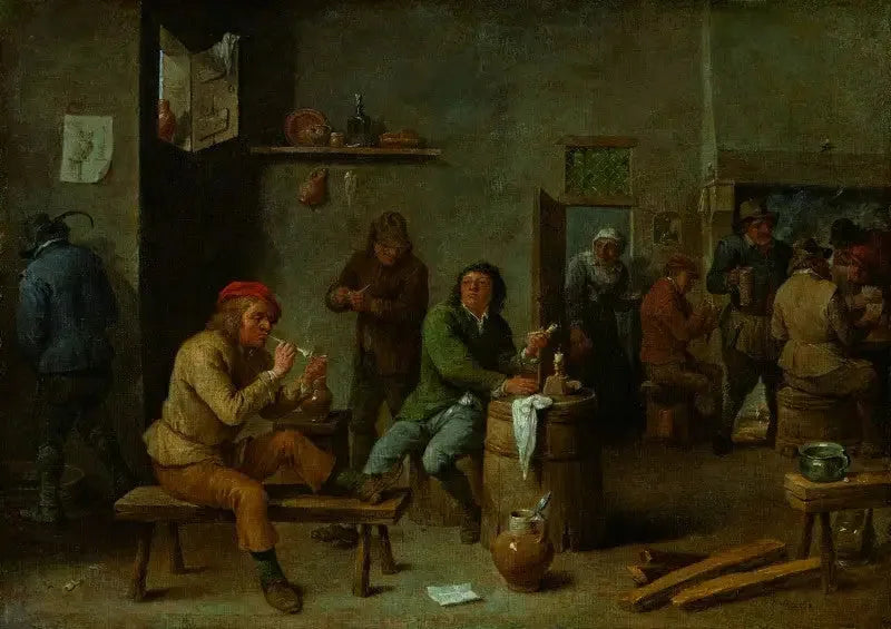 Taverne scène (Rokers in een herberg). - David Teniers de Jonge

Source:
Scène de taverne (Fumeurs dans une auberge). - David Teniers le Jeune