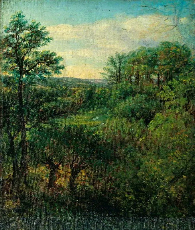 Valleyscène met bomen - John Constable