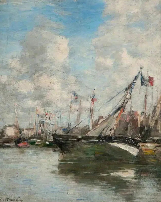 Haven scène, Trouville - Eugène Boudin