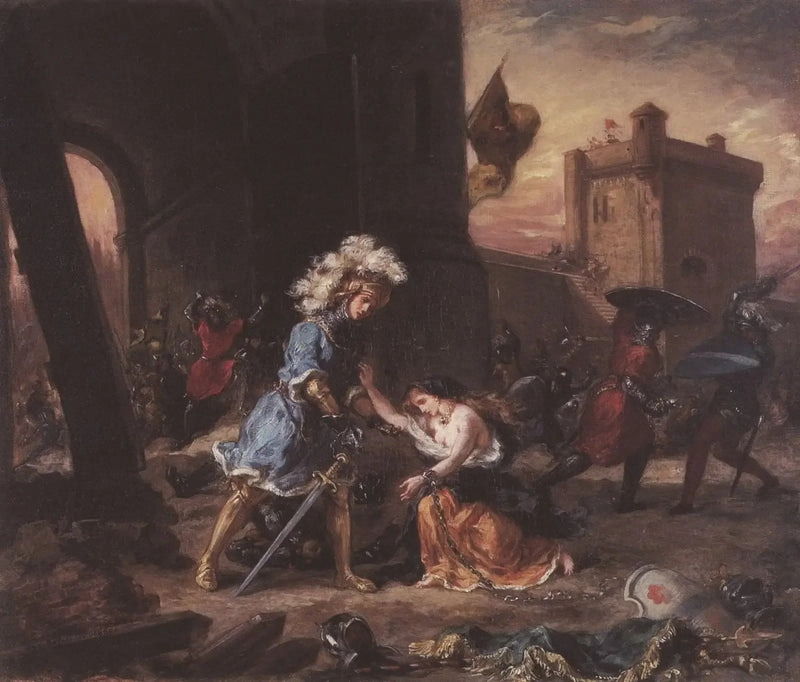 Scène uit de roman van Amadis de Gaule - Eugène Delacroix