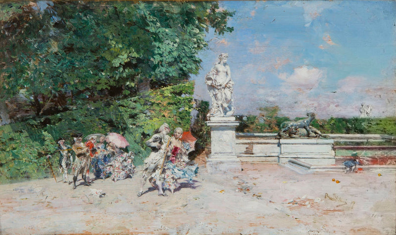 Galante scène in het park van Versailles - Giovanni Boldini