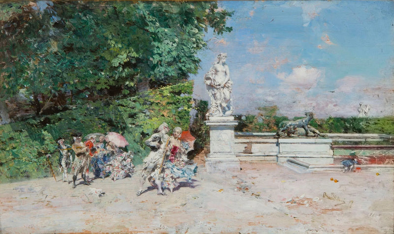 Galante scène in het park van Versailles - Giovanni Boldini