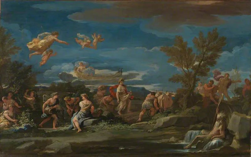 Mythologische scène van de landbouw - Luca Giordano