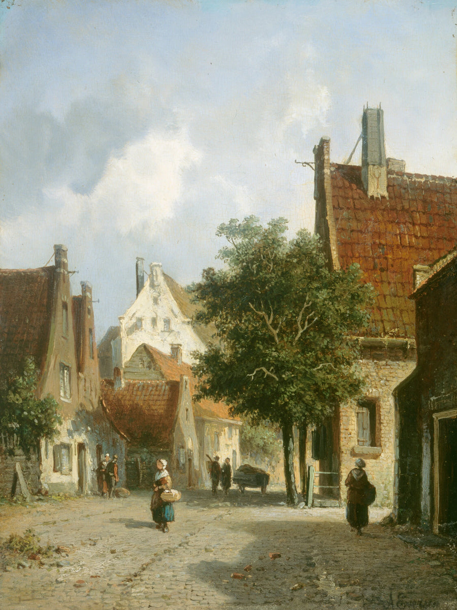 Scène de rue d'Amsterdam - Adrianus Eversen