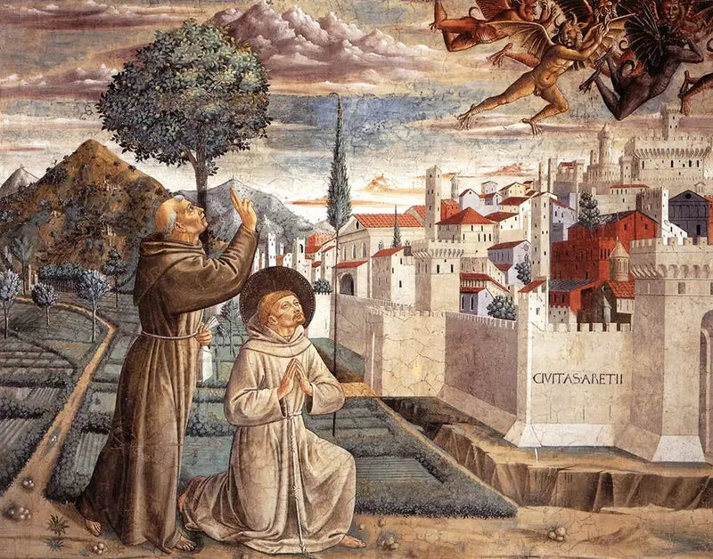 Levensscènes van Sint Franciscus (Scène 6, noordmuur) - Benozzo Gozzoli