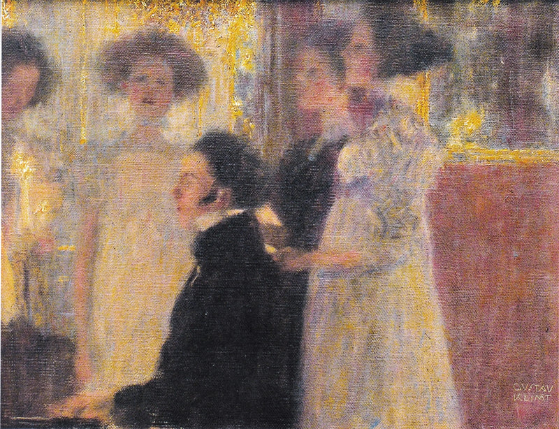 Schubert aan de piano I - Gustav Klimt