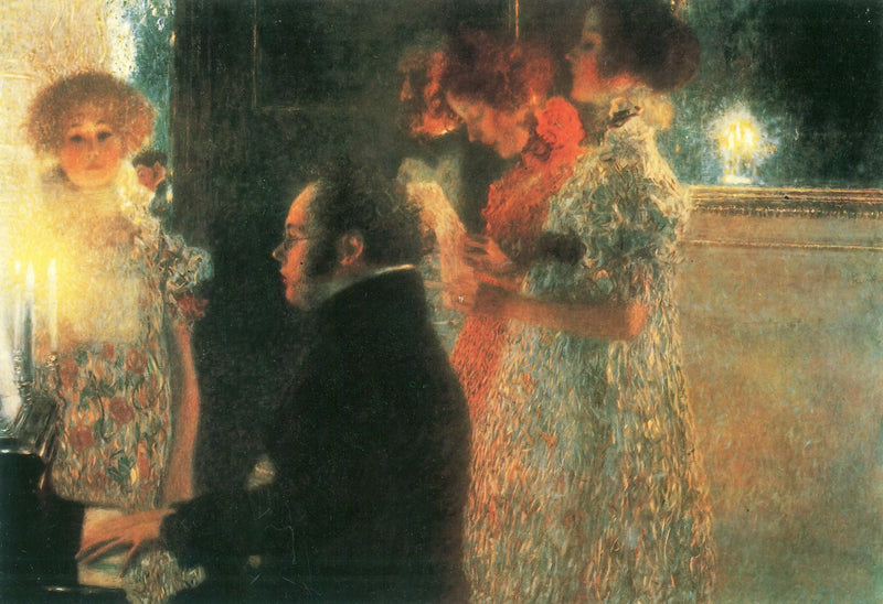 Schubert aan de piano II - Gustav Klimt