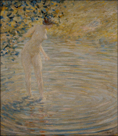 Zwemmen in een beek - Robert Lewis Reid
