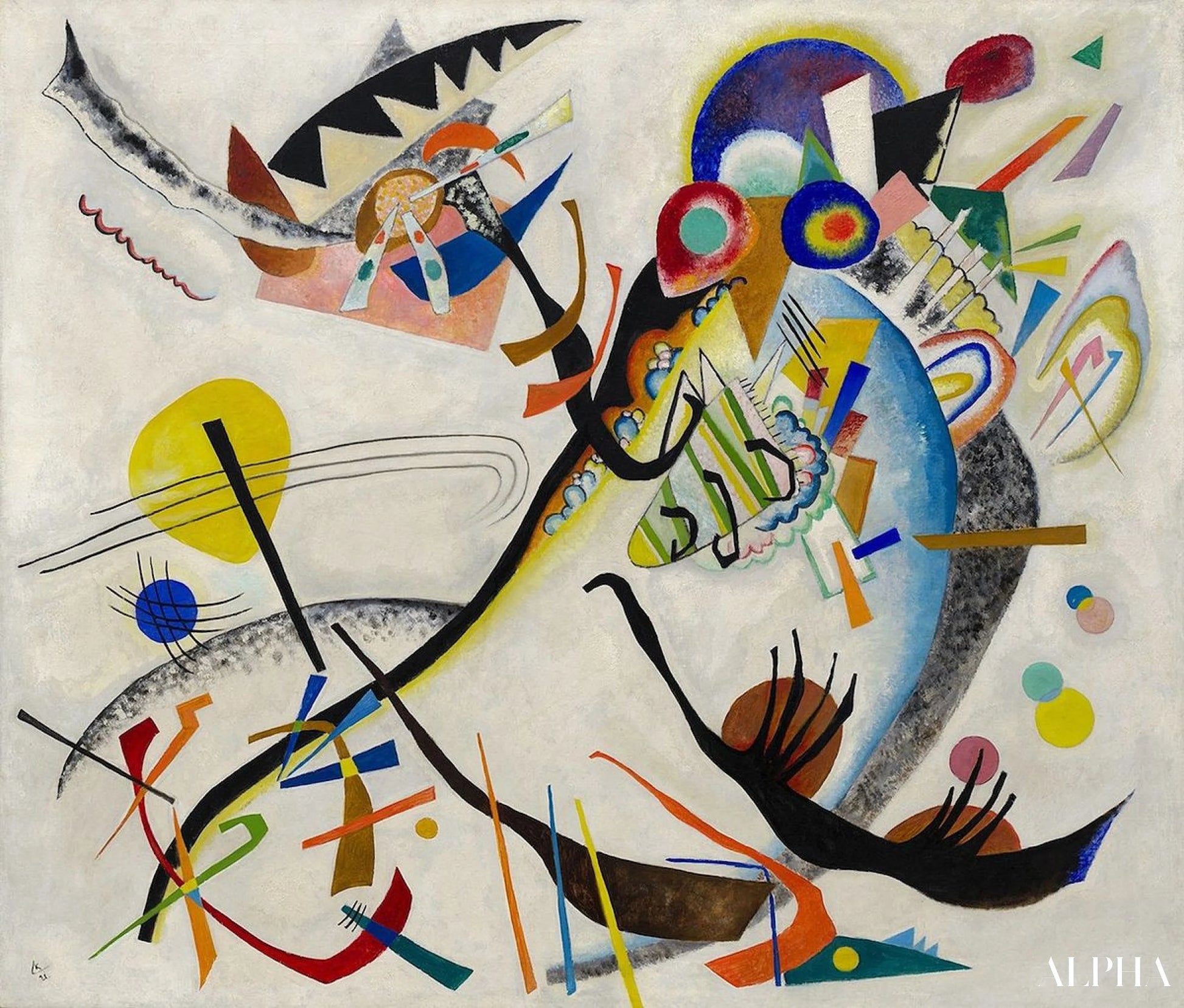 Blauwe segment - Vassily Kandinsky - Reproducties van schilderijen en hoogwaardige schilderijen