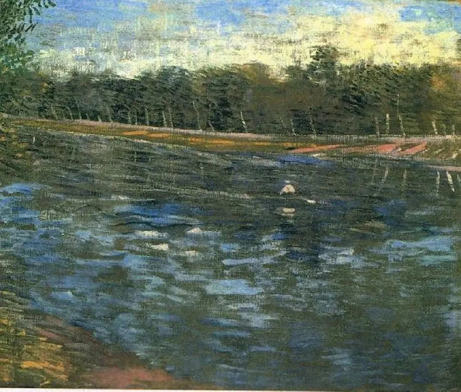 Seine met een boot, De - Vincent van Gogh