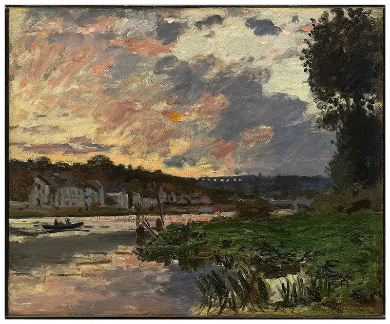 De Seine bij Bougival, 's avonds W151 - Claude Monet