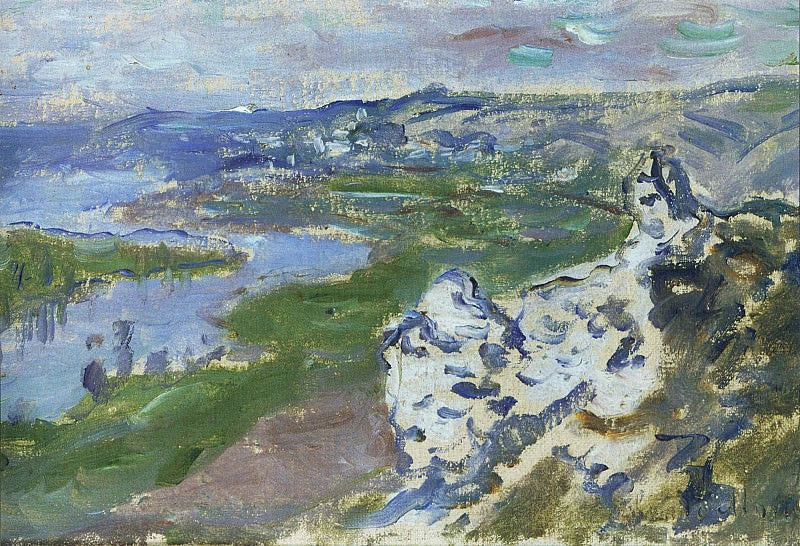 De Seine gezien vanaf de hoogten van Chantemesle W671 - Claude Monet