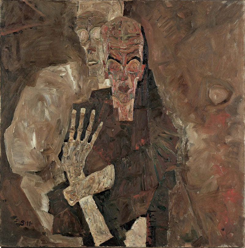 Zelf-Zien II (De Dood en de Mens) - Egon Schiele