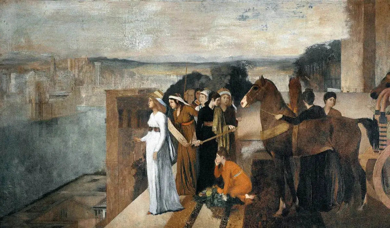 Semiramis die Babylon bouwt - Edgar Degas
