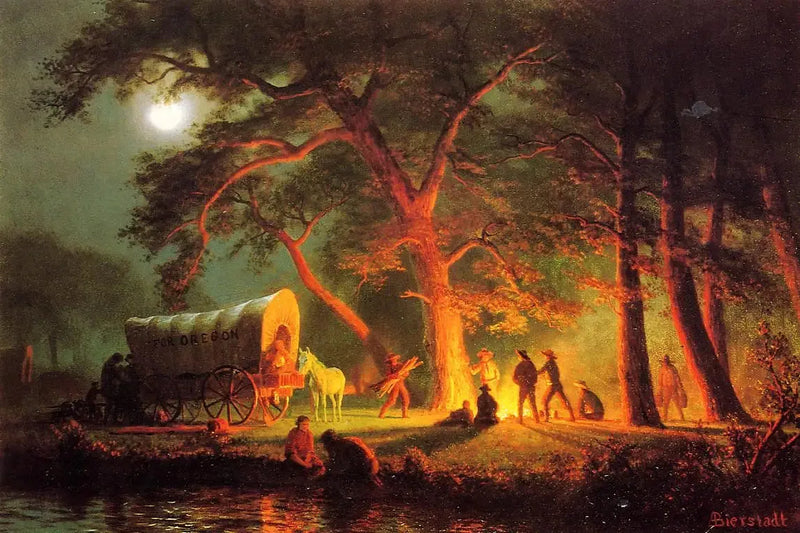 Oregon Trail (kampvuur) - Albert Bierstadt

Source:
Sentier de l'Oregon (feu de camp) - Albert Bierstadt