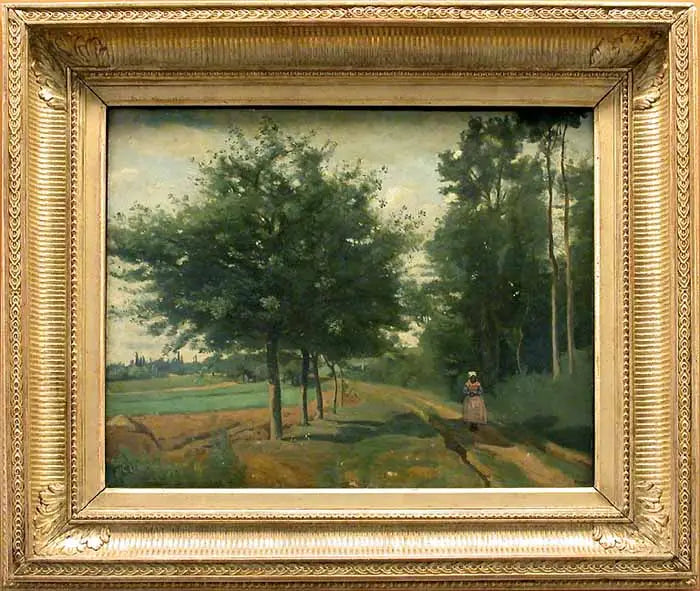 Wandelpad langs het bos - Jean-Baptiste Camille Corot