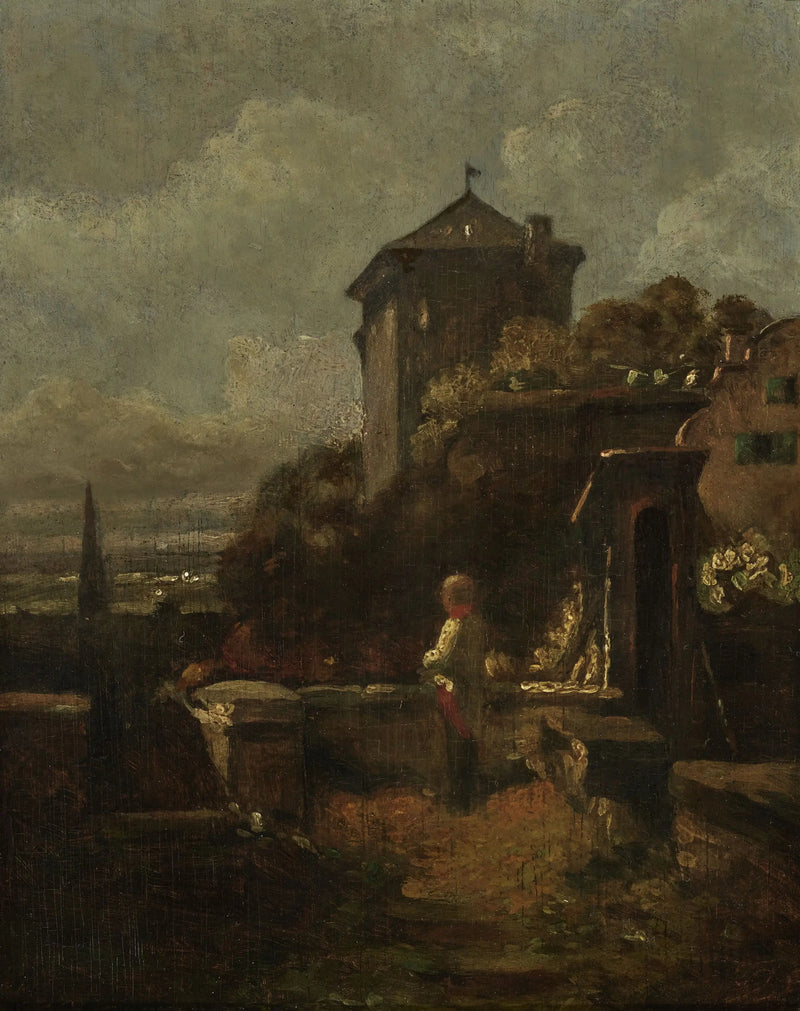 Wachtpost op de stadsmuren - Carl Spitzweg
