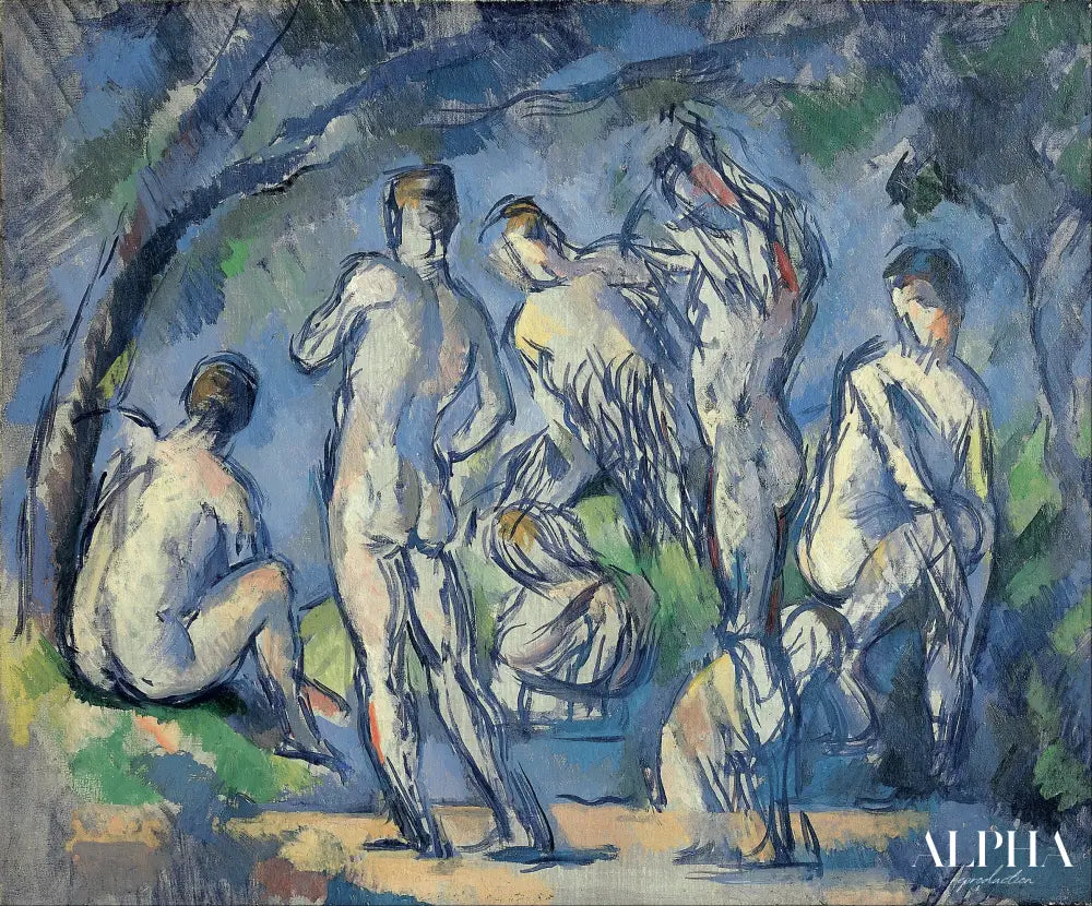 Sept baigneurs - Paul Cézanne - Reproductions de tableaux et peintures haut de gamme