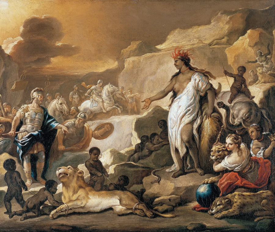 Serie van de vier werelddelen. Afrika - Luca Giordano