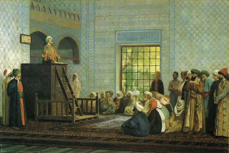 Preek in de moskee - Jean-Léon Gérôme