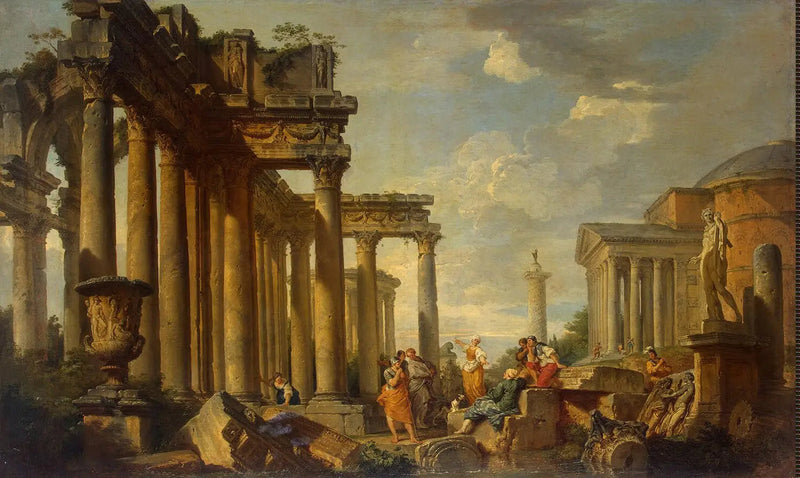 Preek van Sint Sibylle in de Romeinse ruïnes met het standbeeld van Apollo - Giovanni Paolo Panini

Source:
Sermon de Sainte Sibylle dans les ruines romaines avec la statue d'Apollon - Giovanni Paolo Panini