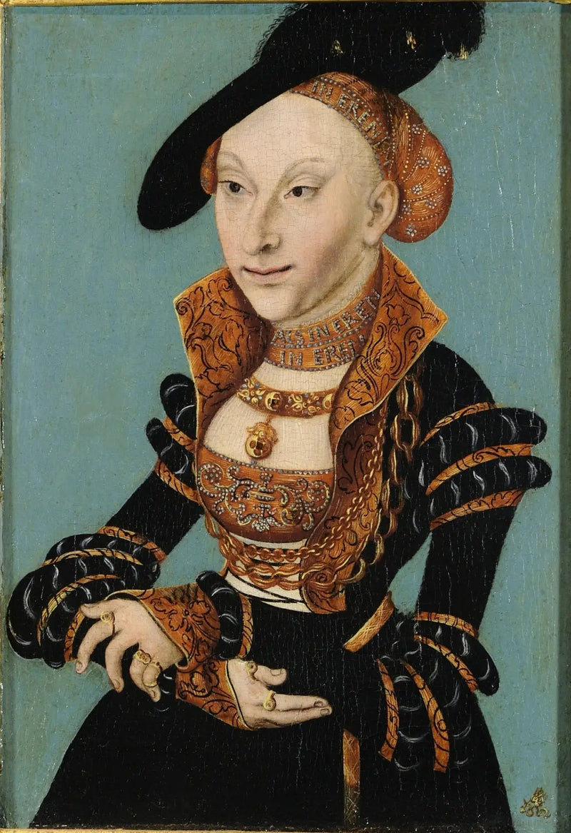 Sibylle de Clèves, hertogin van Saksen (1512-1554) - Lucas Cranach de Oudere