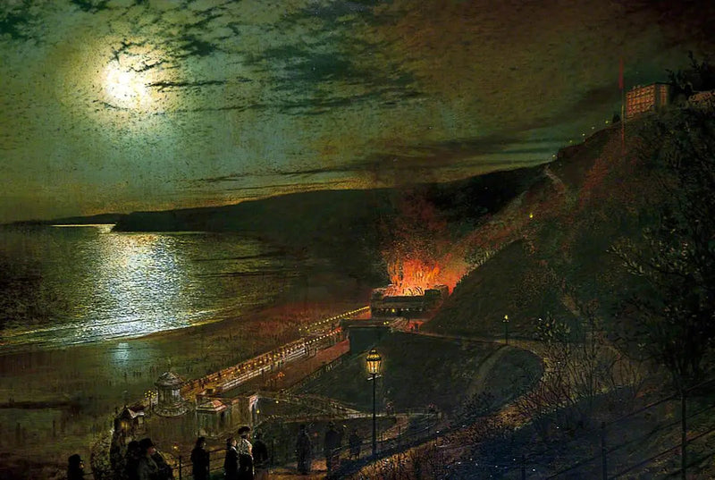 Sic transit gloria mundi (De brand van de thermale salon) - John Atkinson Grimshaw

Source:
Sic transit gloria mundi (L'incendie du salon thermal) - John Atkinson Grimshaw