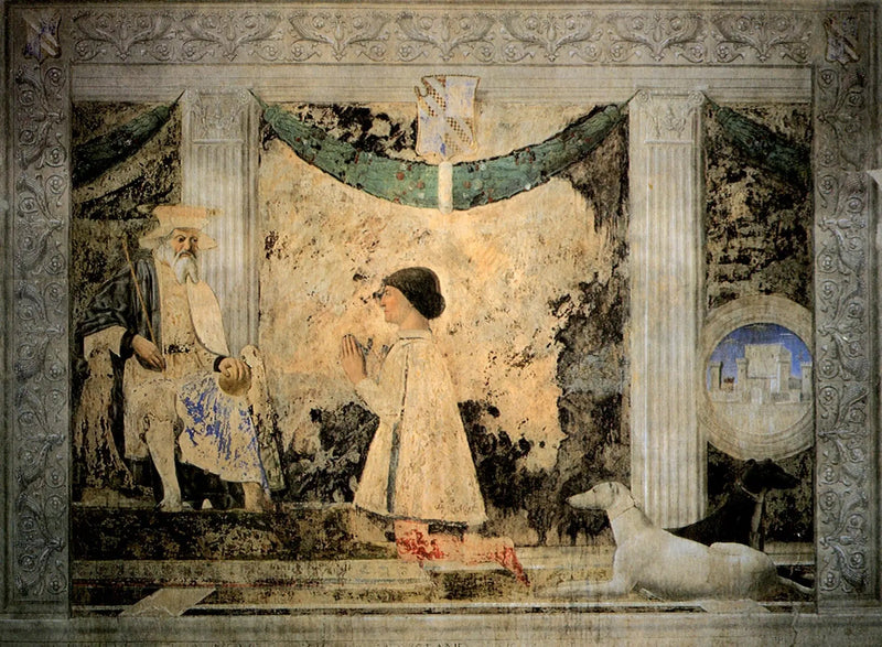 Sigismondo Pandolfo Malatesta in gebed voor Sint Sigismond - Piero della Francesca