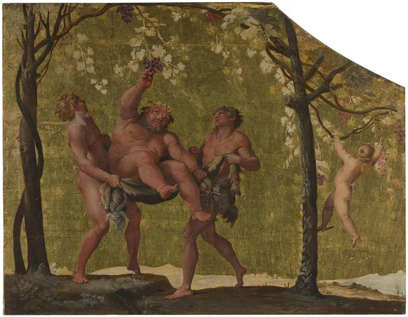 Silène die druiven plukt - Annibale Carracci
