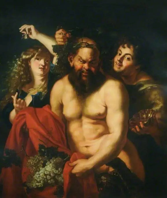 Dronken Silène vergezeld door Bacchantes - Peter Paul Rubens
