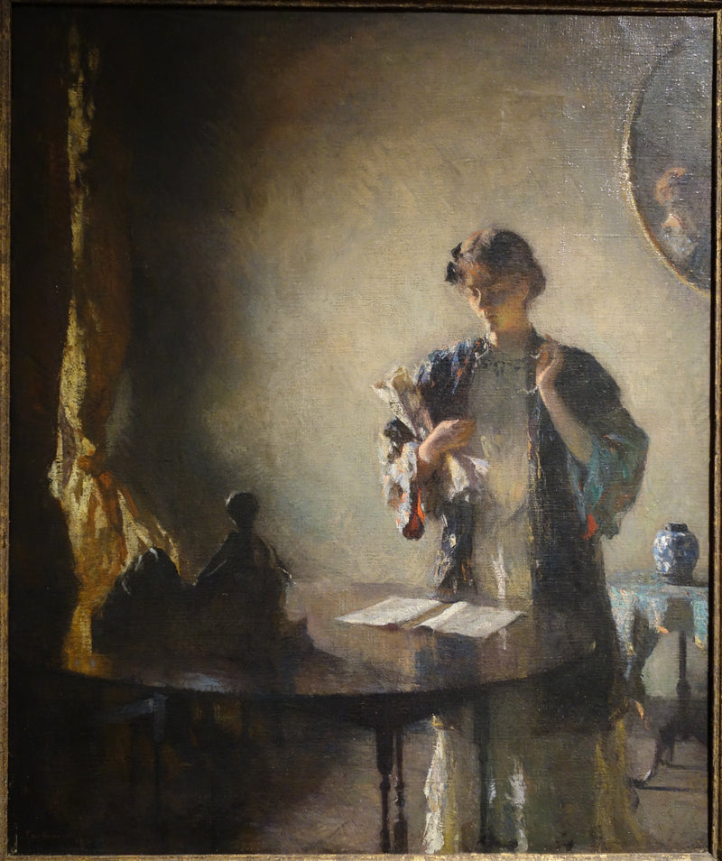 Silhouet in een kamer - Frank Weston Benson