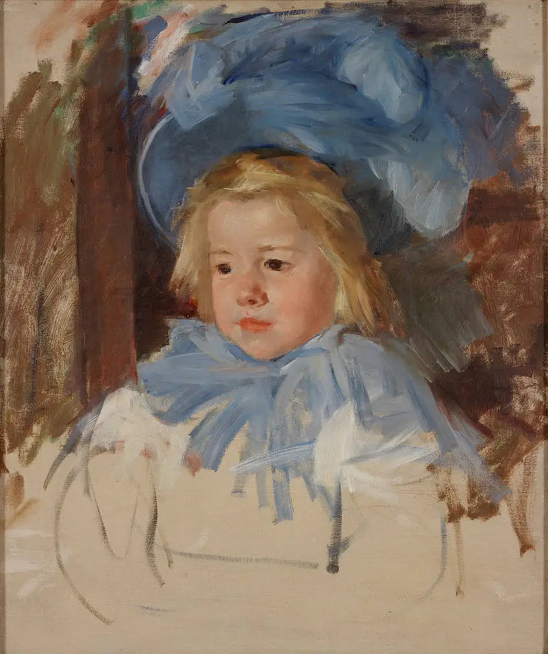 Simone met de blauwe muts - Mary Cassatt